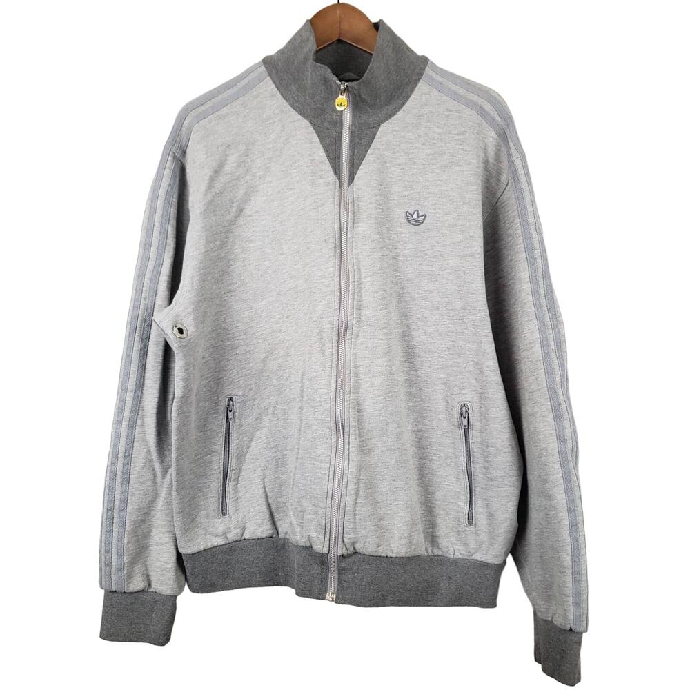 Adidas Full Zip Jacket Mock Neck Triple Stripe - XL